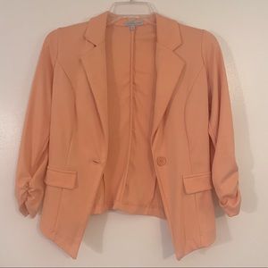 Charlotte Russe peach colored blazer. Size small.